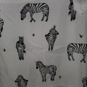 Torrid White Zebra Print Blouse
